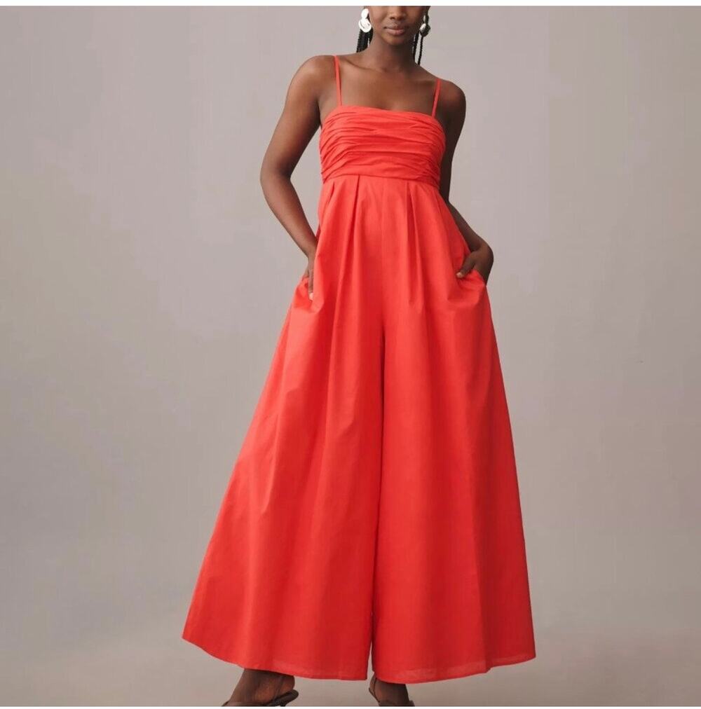 Anthropologie Hutch The Mabel Square-Neck Wide-Leg Jumpsuit